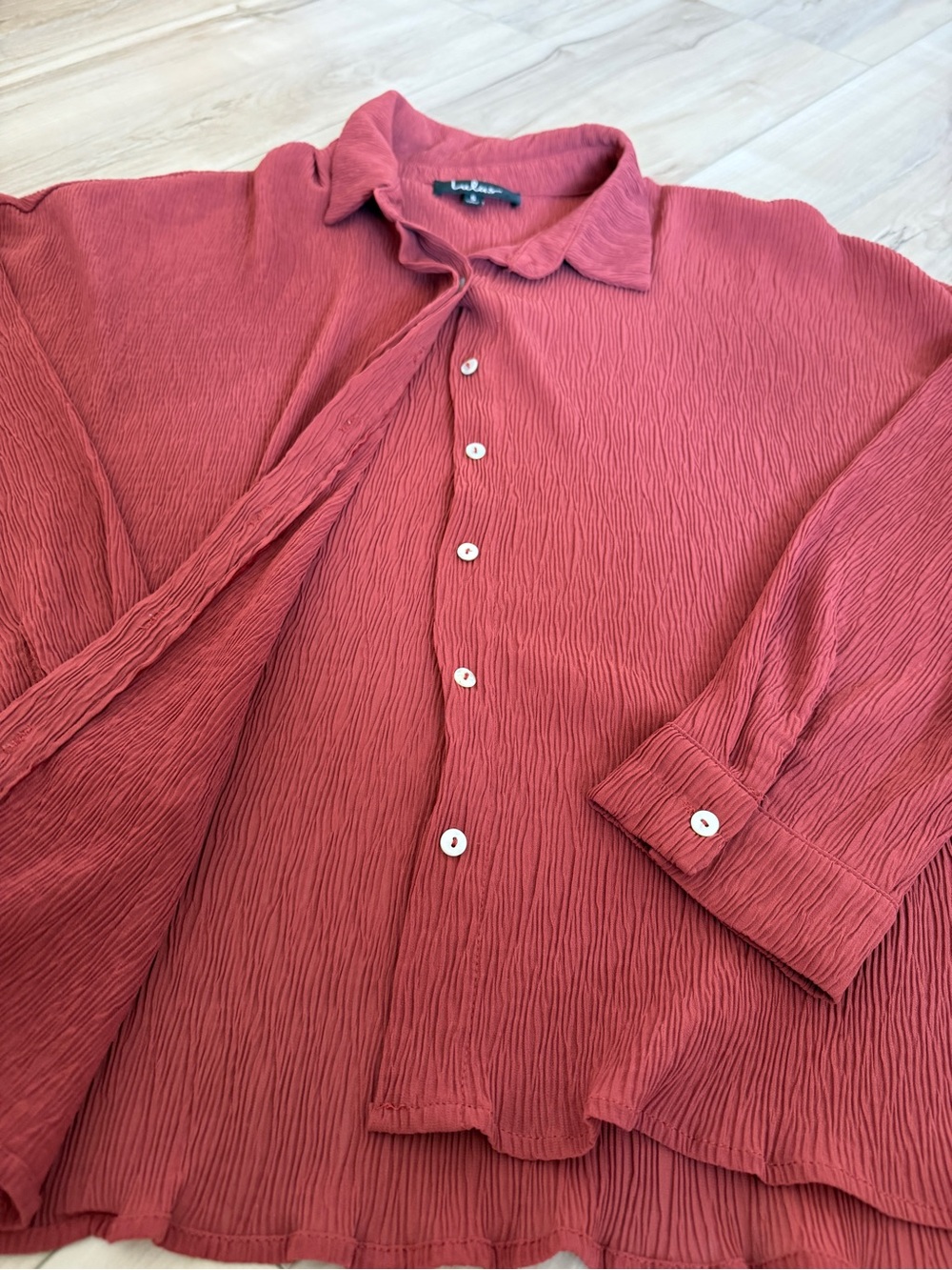 Lulu's Textured Button-Up Shirt - Picture 6 of 10
